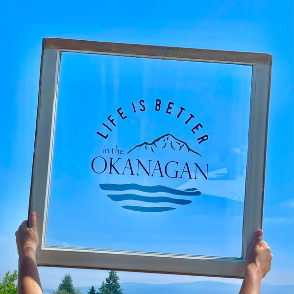 Vintage Window Sign - Life is better at the Lake