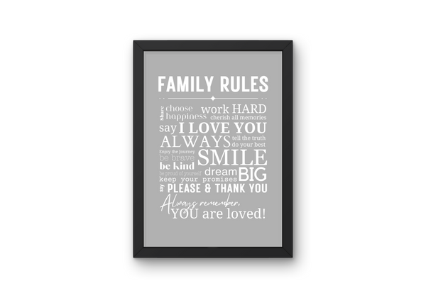 Digital Print - Family Rules