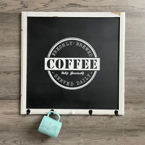 Vintage Window Sign - Coffee Logo