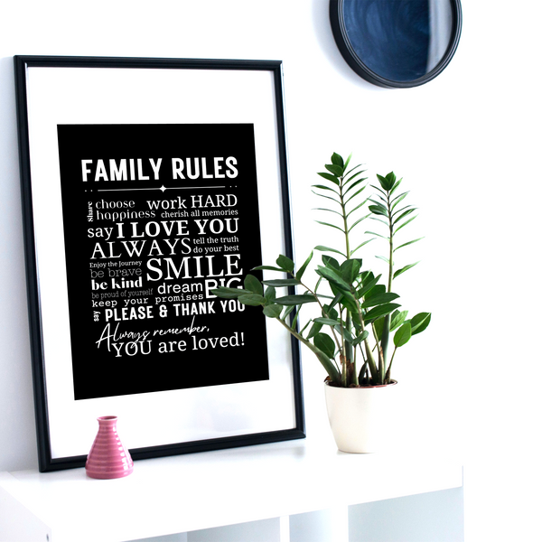 Digital Print - Family Rules