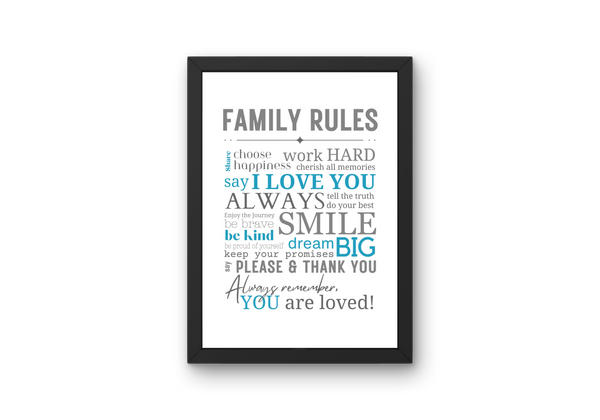 Digital Print - Family Rules