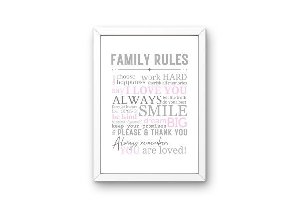 Digital Print - Family Rules